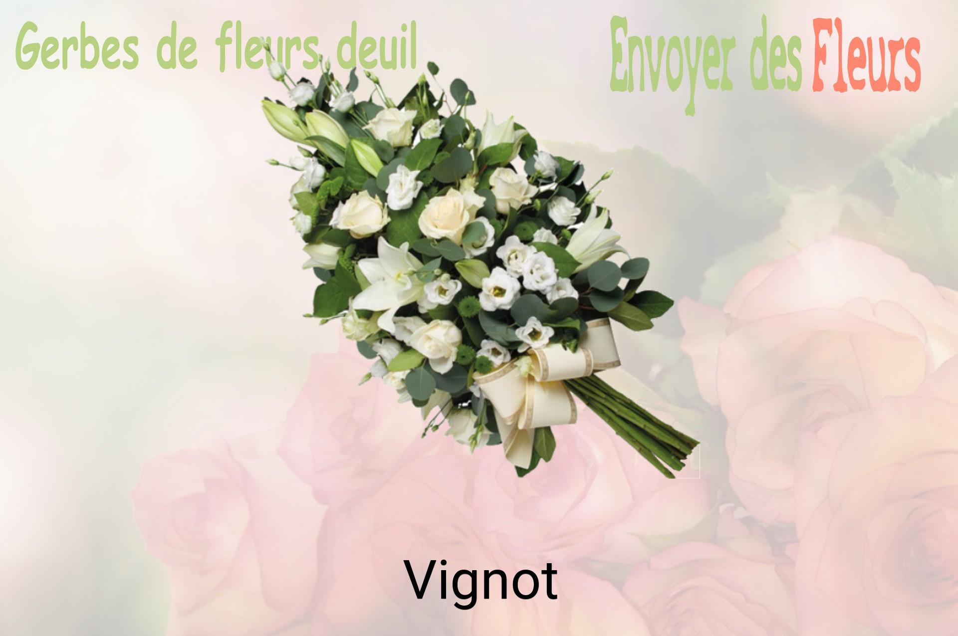 Gerbe de fleurs de deuil livrée à Vignot